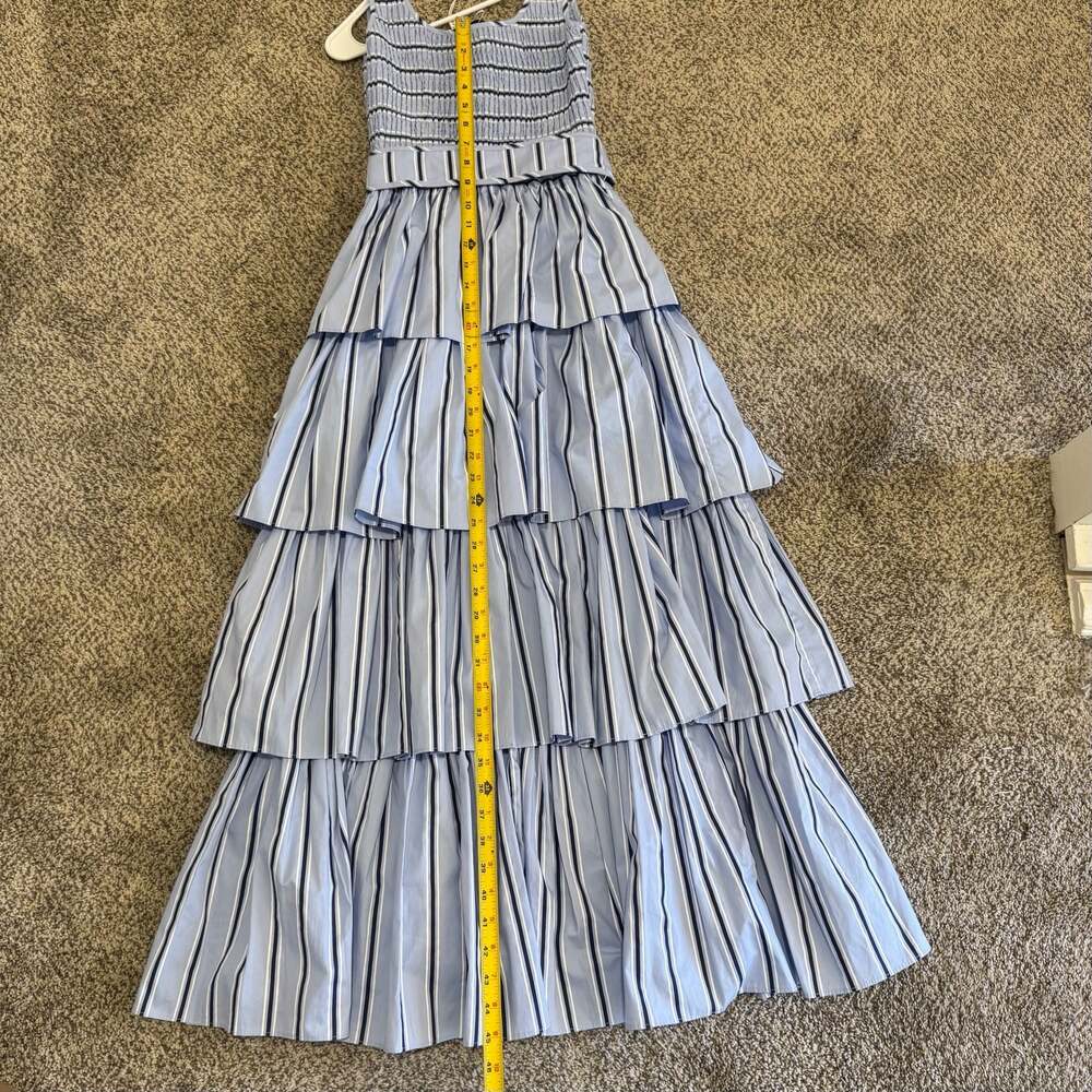 Petal & Pup Waverly Maxi Dress in Blue Stripe with Smocked Bodice Sz. XS - Picture 7 of 10